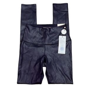 Calia Leggings Activewear Women XS Black Slim & Smooth Power Sculpt Faux Leather